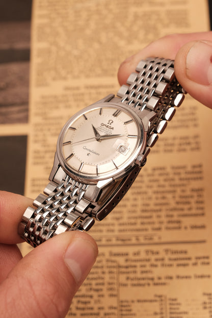 1963 OMEGA CONSTELLATION PIE PAN Stainless Steel  AUTOMATIC REF. 168.005 Beads of rice bracelet