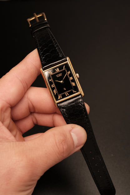 Vintage Citizen Black Dial Tank Roman numerals Ref. 47-3201 (25x35mm)