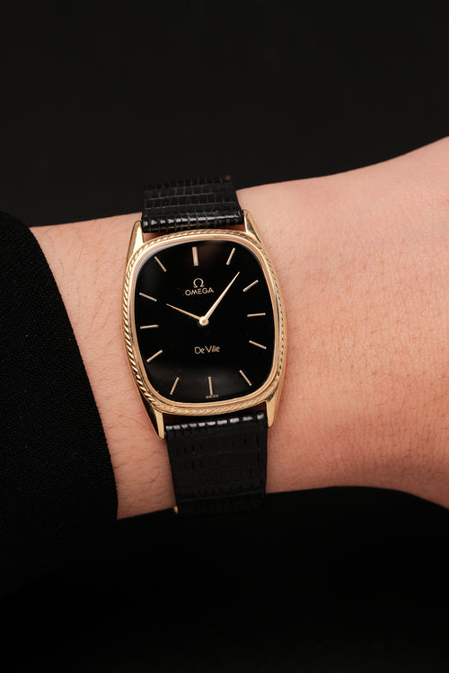 Vintage Omega De Ville Ellipse Quartz Gold Plated Ref 191 0168 Cal 1365