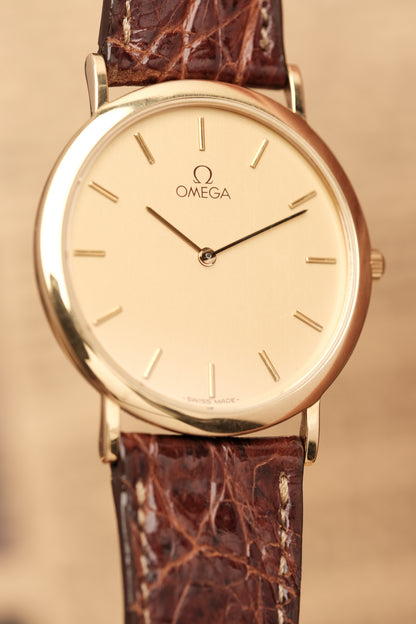 Omega De Ville Ref.1950075.2 Ultra Thin Gold Quartz