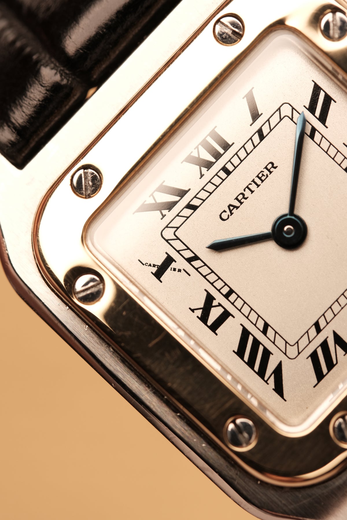 Cartier Santos Galbee 1057930 Quartz Gold/Steel White Dial SM (24x35mm) + Box and Paper