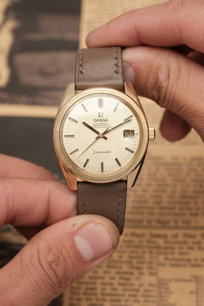 1968 Vintage Omega Seamaster Sparkle Dial Automatic 168.022 Jumbo 36mm Gold Capped Cal.564
