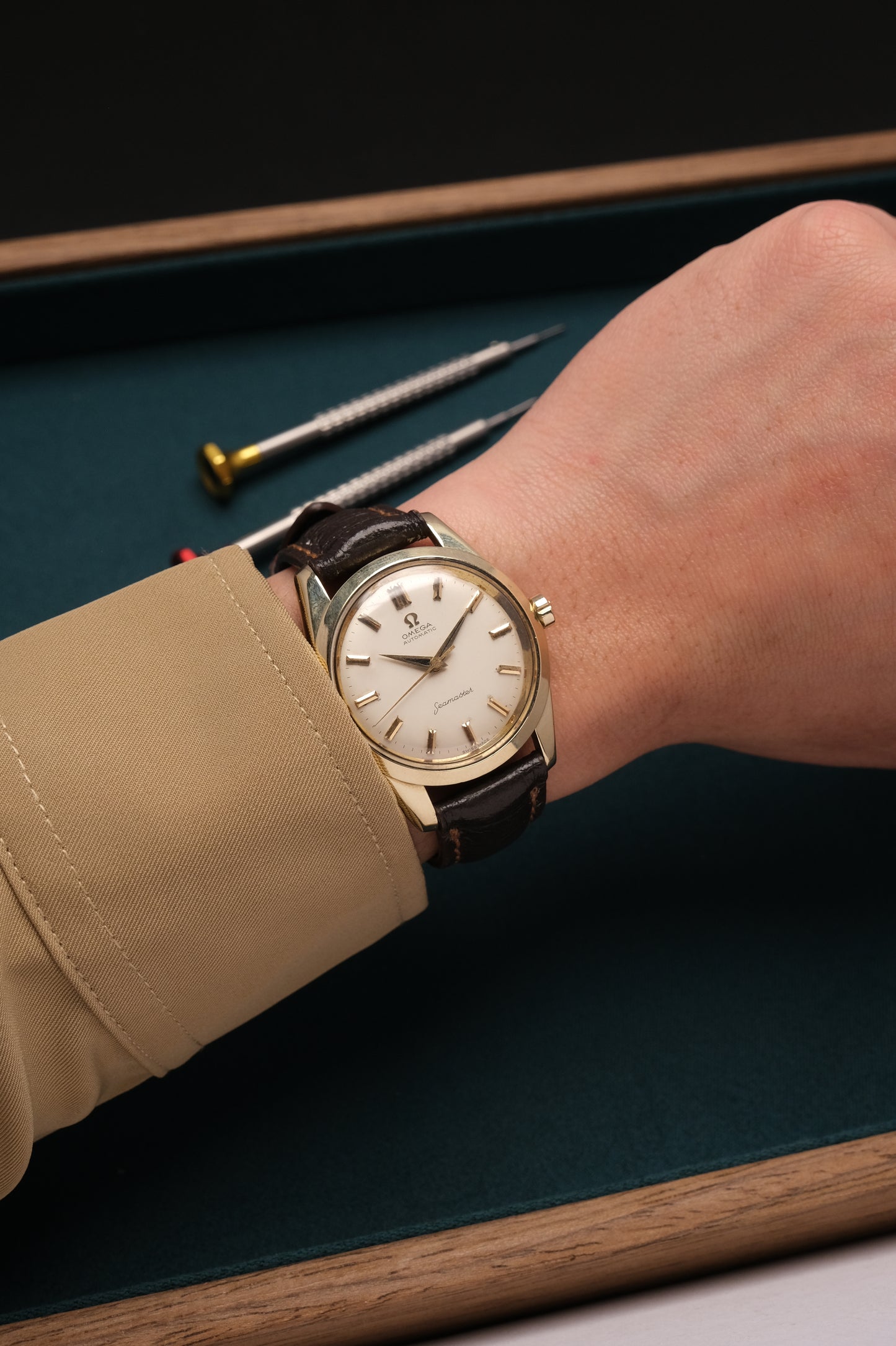 1958 Omega Seamaster Automatic 2975-5SC Caliber 501 Champagne Dial