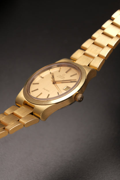Vintage Omega Genève 166.0173 Gold Case Gold Bracelet