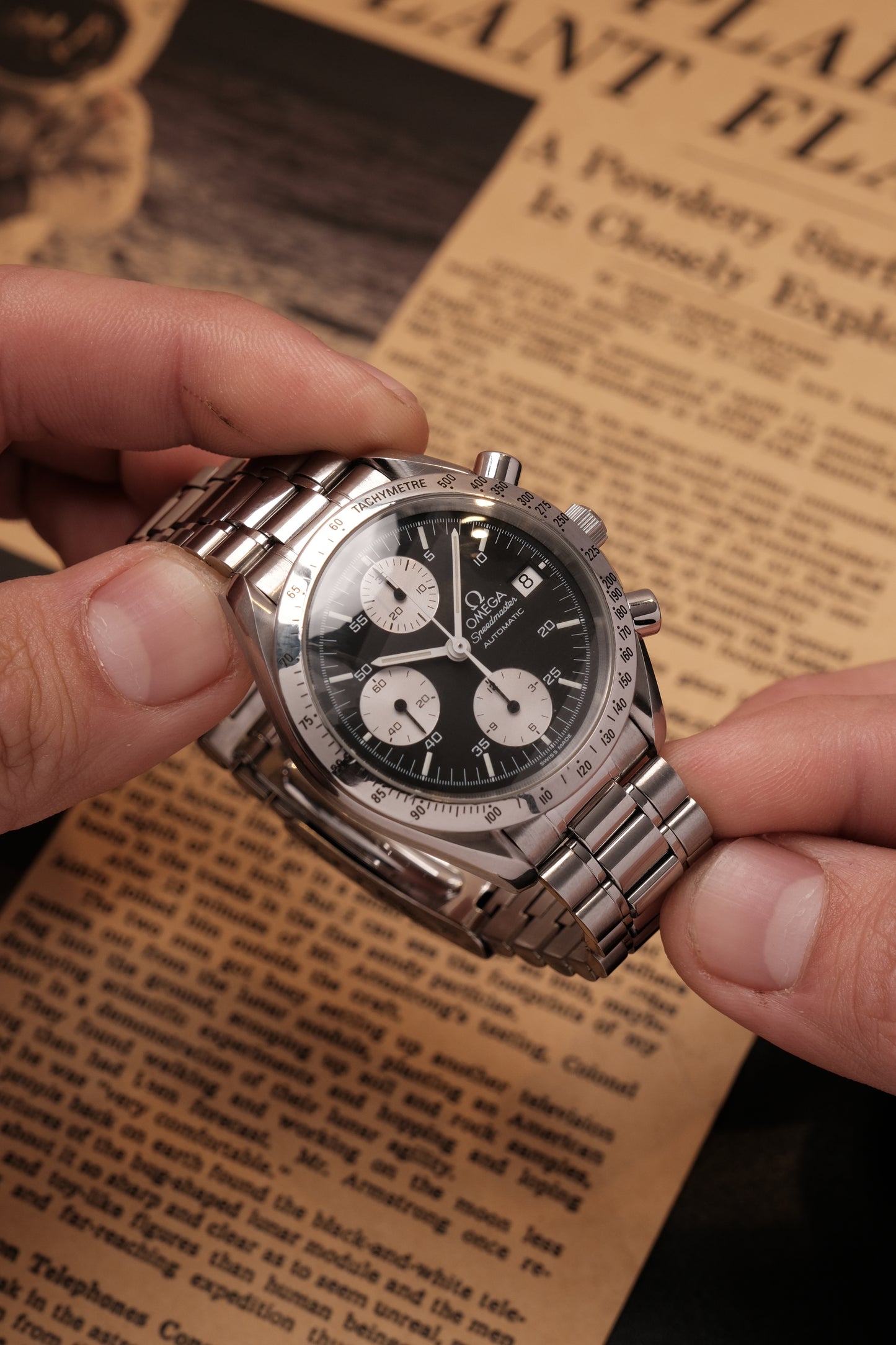 1998 Omega Speedmaster Reverse Panda Chronograph Automatic Date 3511.50 Cal. 1152