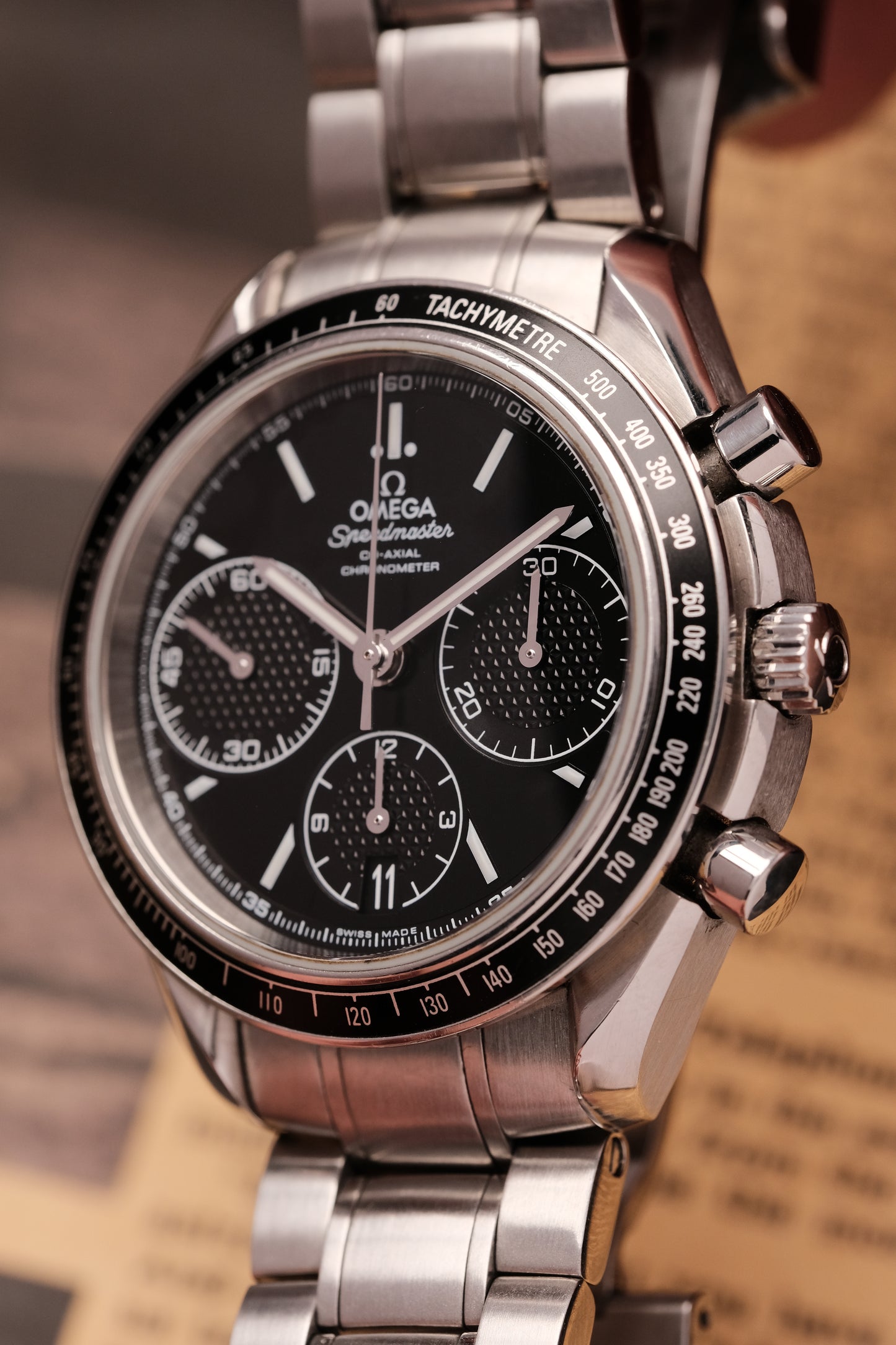 (Fullset) 2023 Omega Speedmaster Racing Co-Axial Chronograph 40mm Black Dial Ref.326.30.40.50.01.001