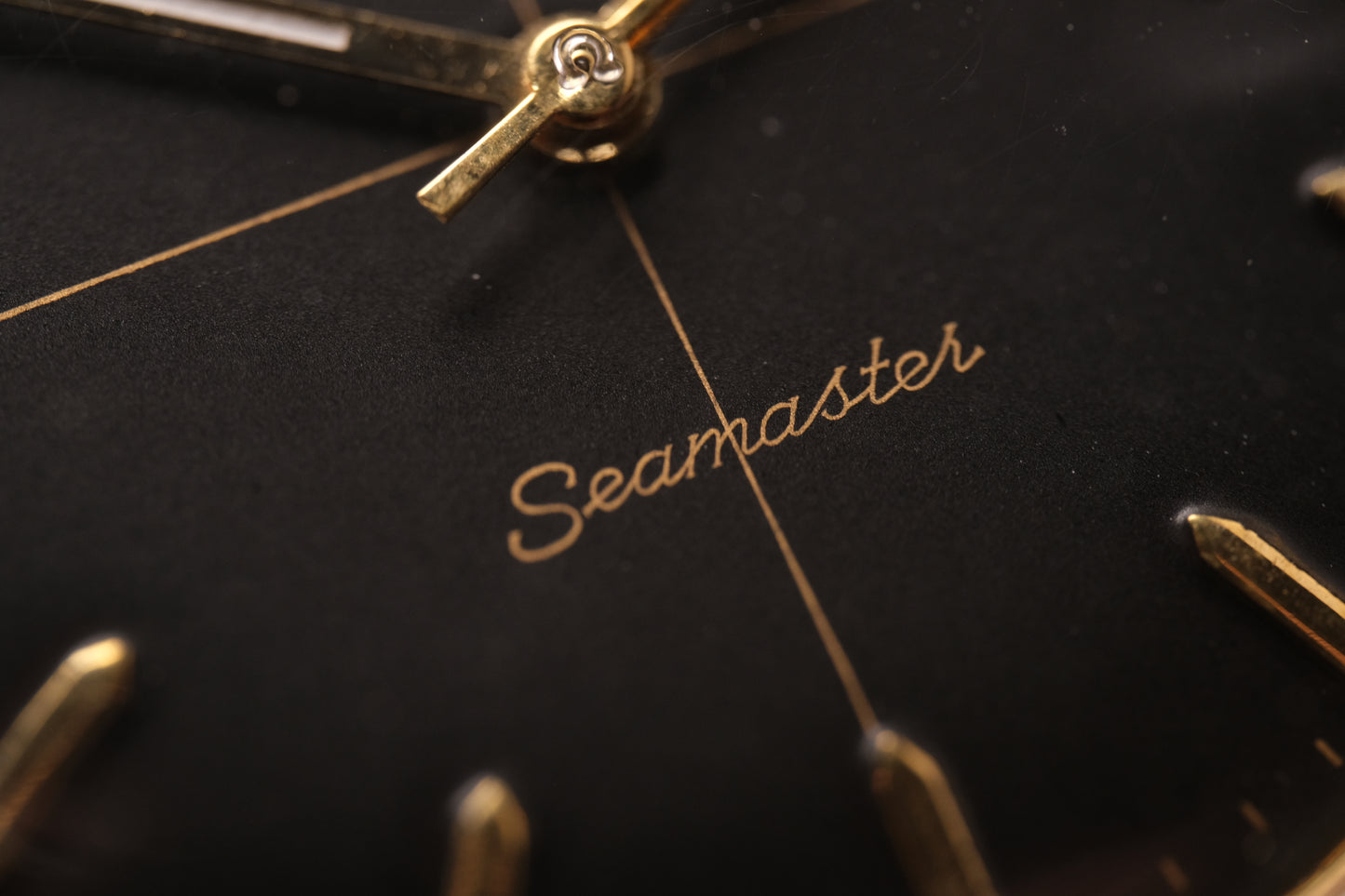 Vintage OMEGA SEAMASTER Black Cross Dial Gold  AUTOMATIC 166.002