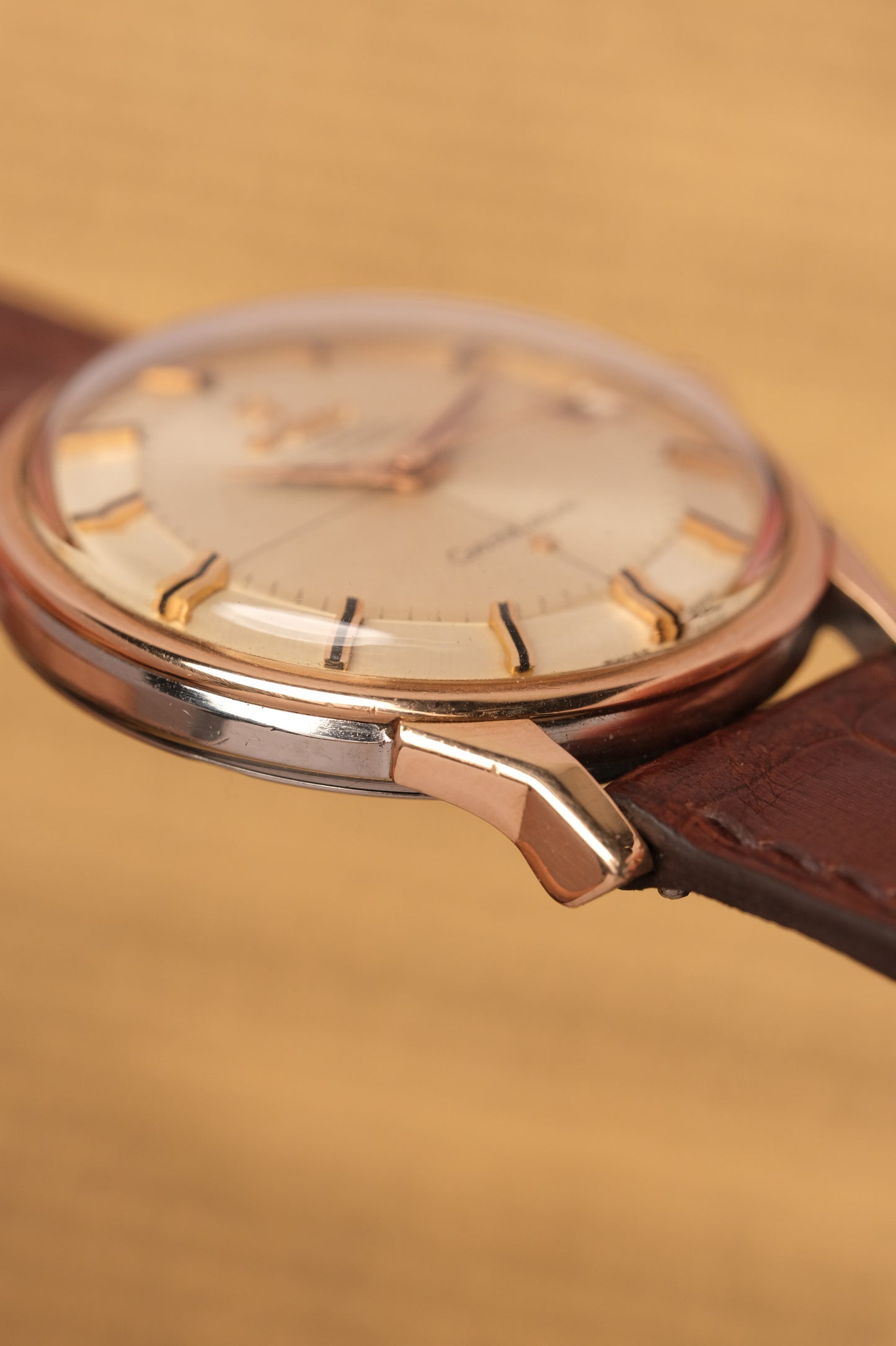 1962 OMEGA CONSTELLATION PIE PAN CROSS HAIR ROSE GOLD AUTOMATIC CHRONOMETER REF. 1490-61 SC