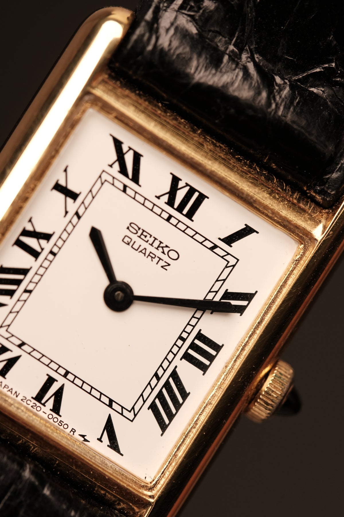 1986 Vintage Japan Mini Seiko Tank 2C20-6550 (17x25mm)
