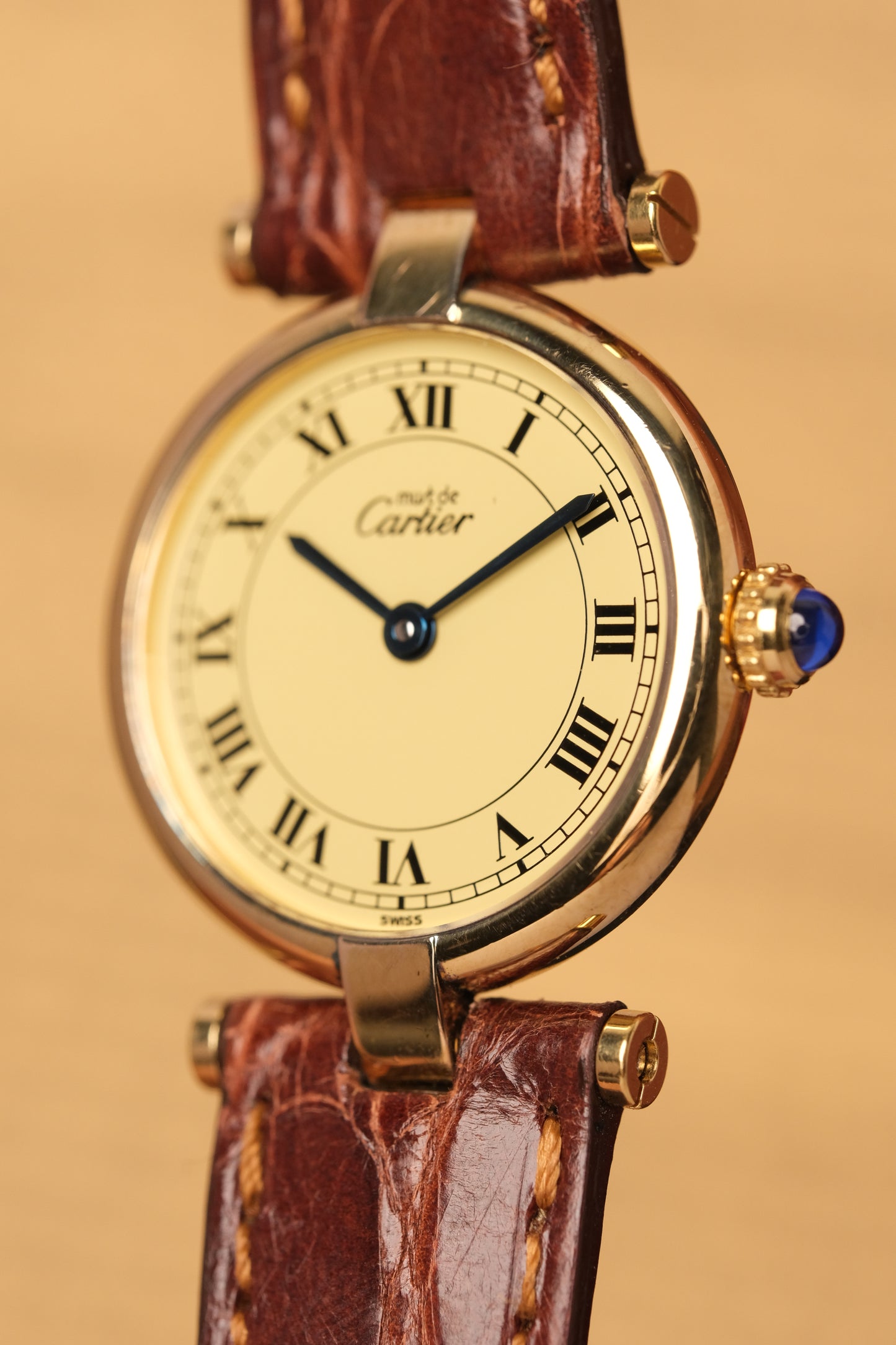 Ladies Cartier Must Vendome Vermeil 1851 ARGENT 925 Gold Plated 24MM ( Fullset)