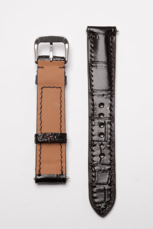 Oxblood Alligator Leather Strap