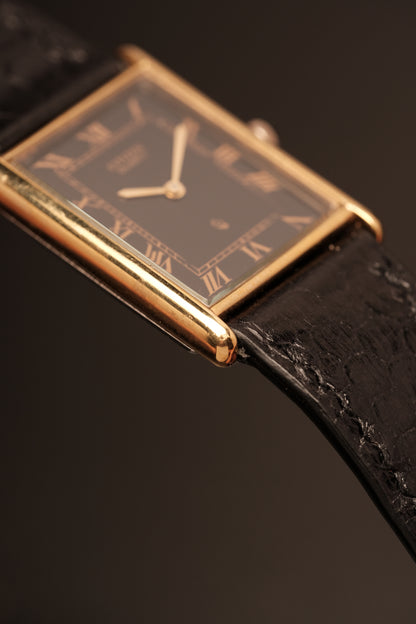 Vintage Citizen Black Dial Tank Roman numerals Ref. 47-3201 (25x35mm)