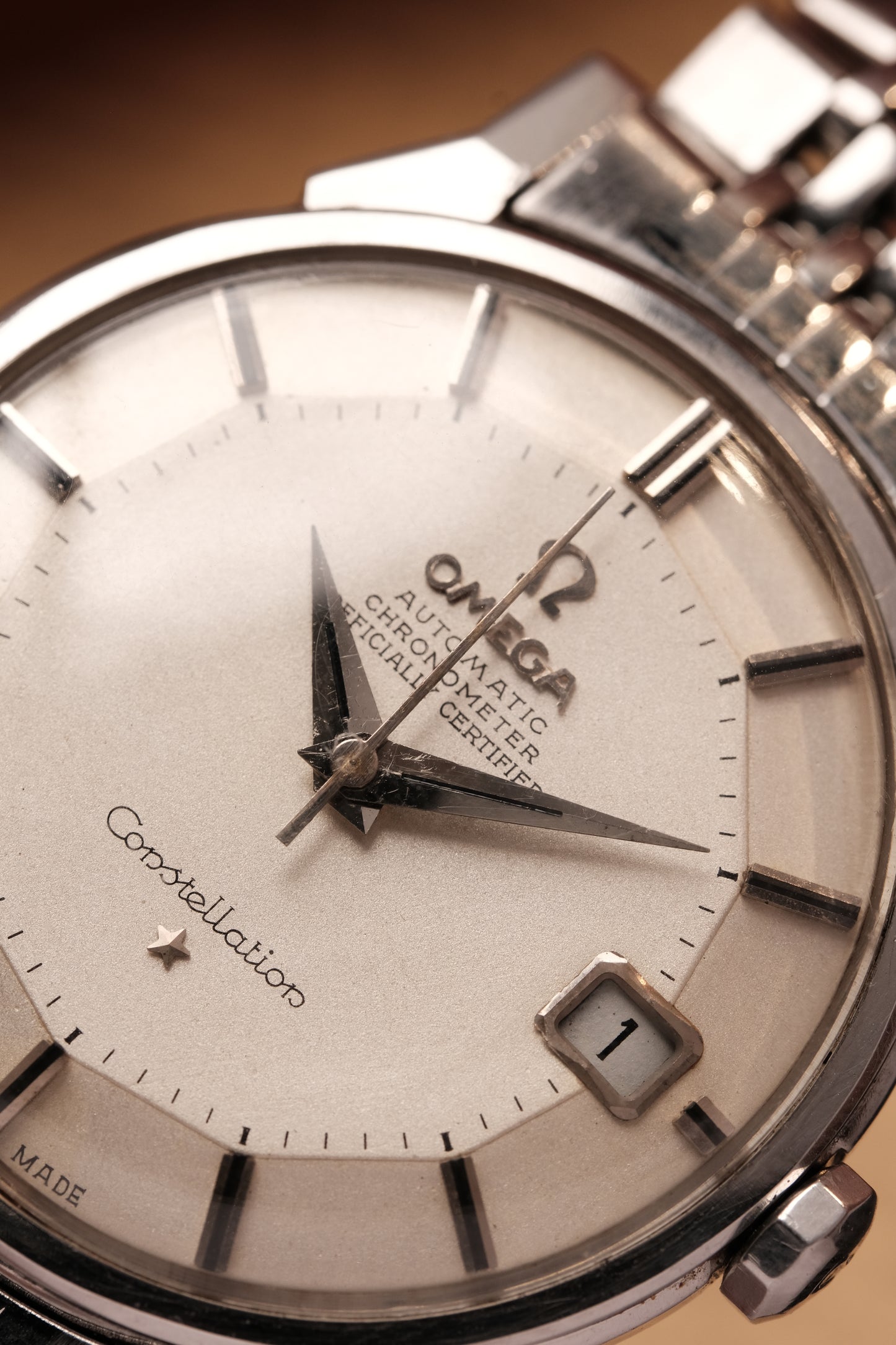 1966 OMEGA CONSTELLATION PIE PAN DOG LEG AUTOMATIC CHRONOMETER REF. 168.005