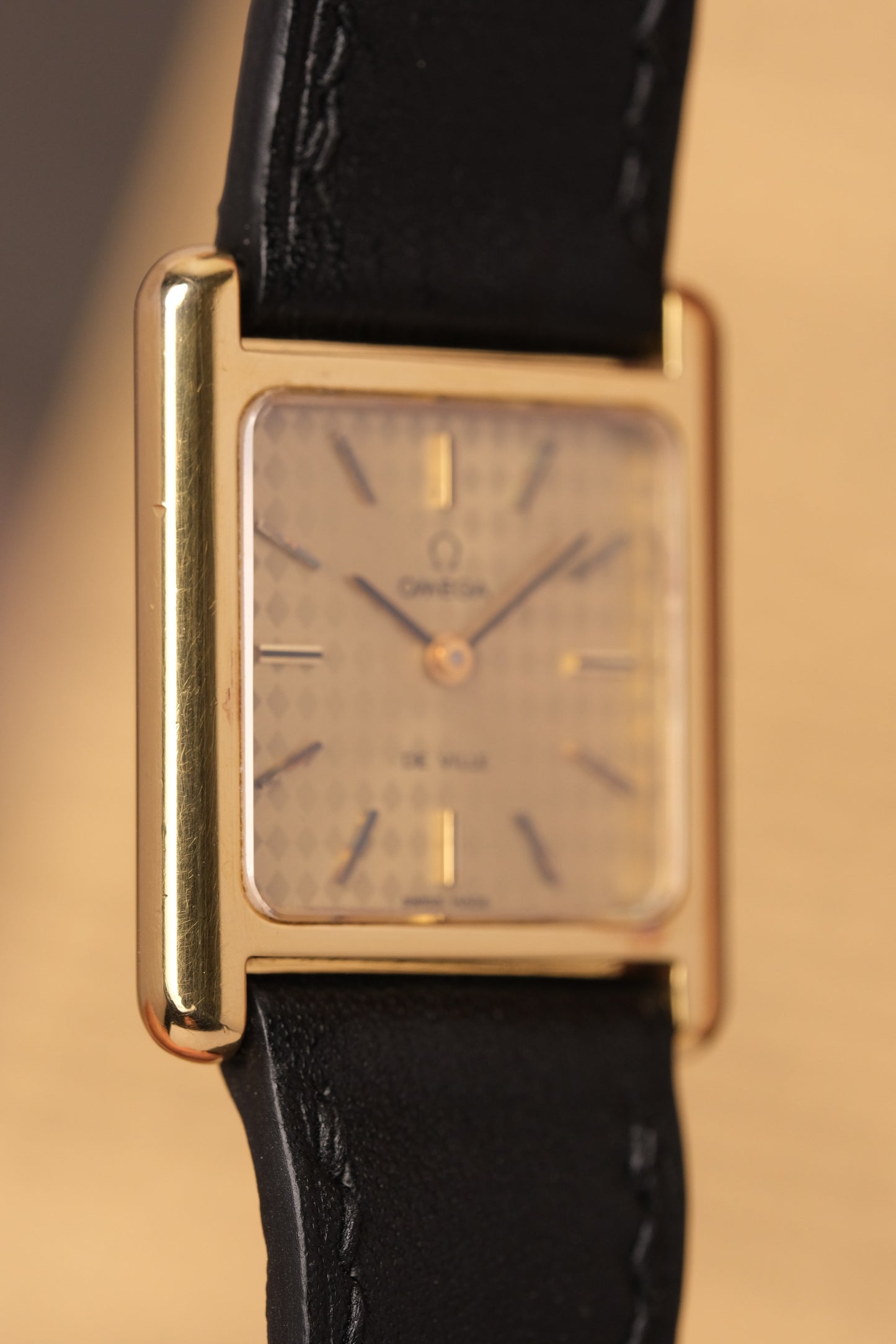 Omega De Ville Tank “Mini Normale” Champagne Mosaic Dial Manual Winding Ref. 511.0406