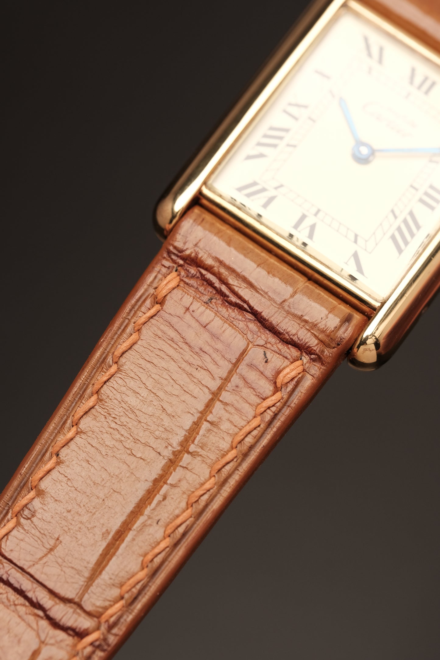 CARTIER MUST DE TANK VERMEIL (LM 23x31mm) ROMAN DIAL QUARTZ