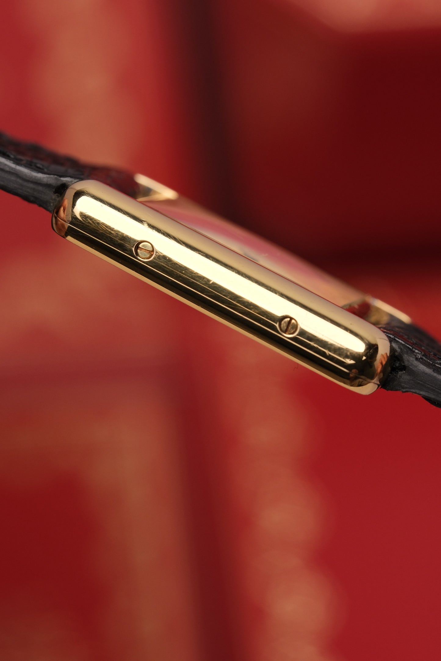 1999 Vintage Cartier Tank Vermeil 1613 ROMAN DIAL QUARTZ 20x28mm + Box and Paper