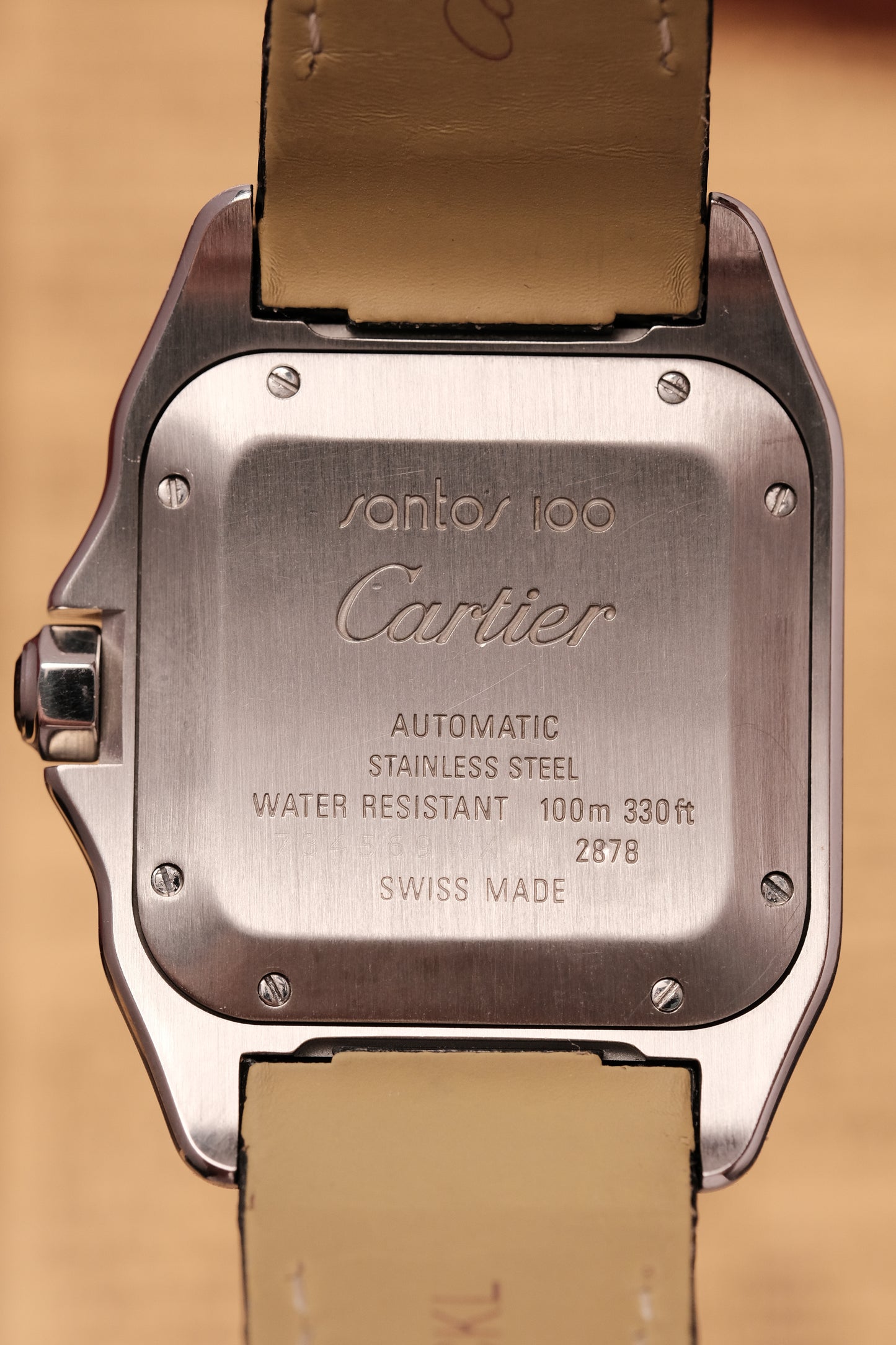 (Full set) Cartier Santos 100 W20126X8 2878 MM White 33mm Automatic Watch