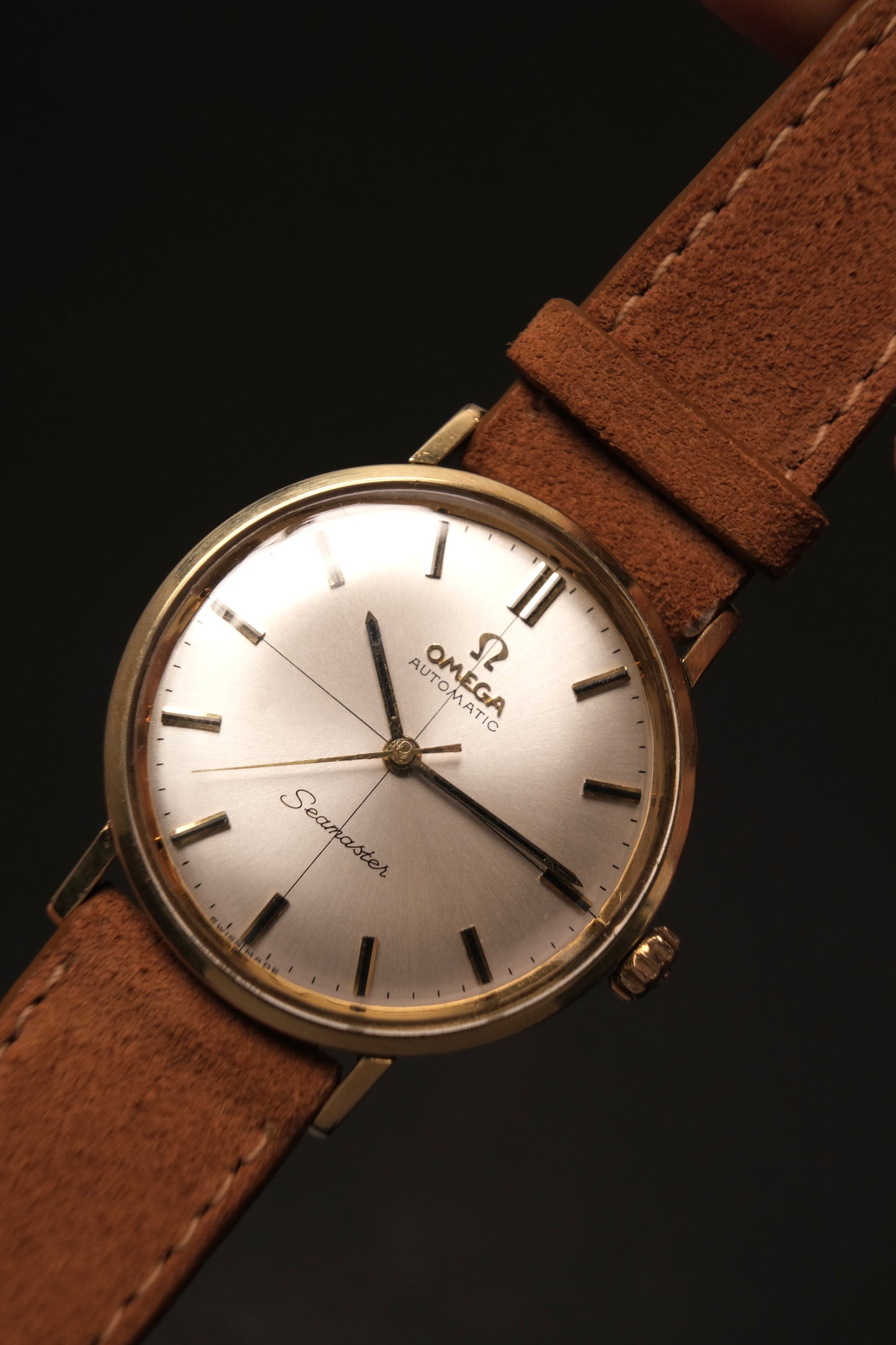 Omega Seamaster Automatic Crosshair Dial Gold Capped Ref 14765 62SC  C.552