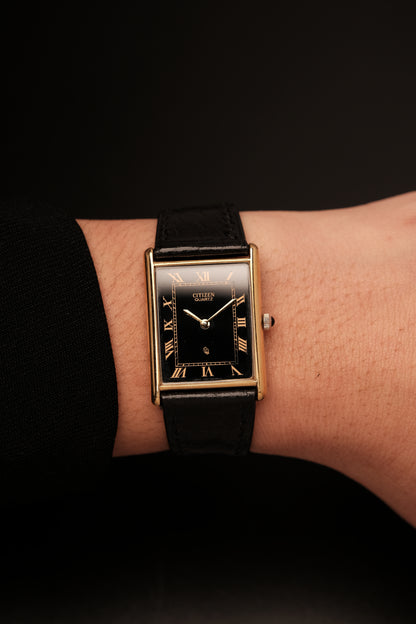 Vintage Citizen Black Dial Tank Roman numerals Ref. 47-3201 (25x35mm)