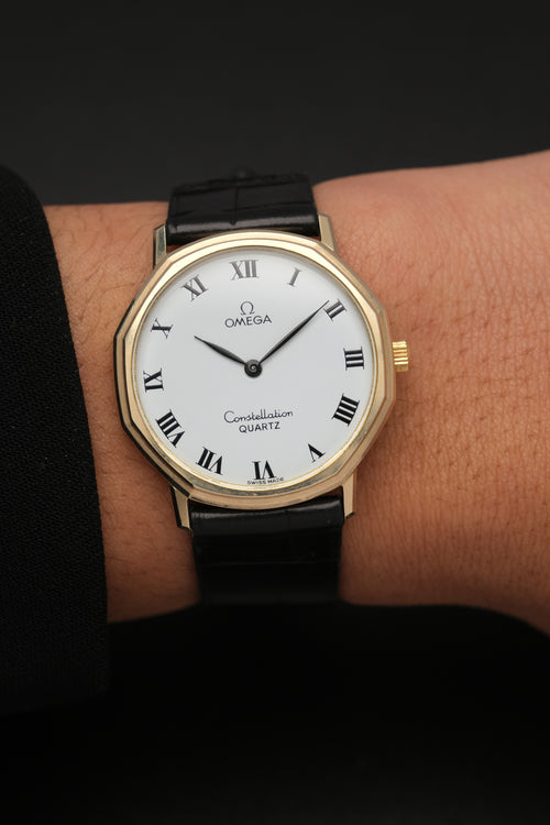 1980s Vintage Omega Constellation 1910041 Octagonal 10k gold filled