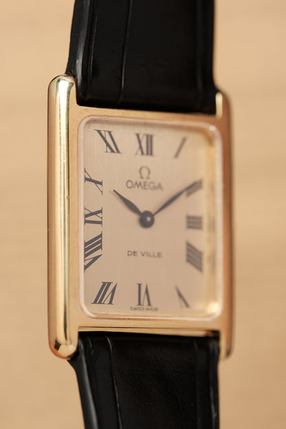 Vintage Tank OMEGA DE VILLE Roman Dial (25x31mm) Hand Windding Ref.11784 + BOX