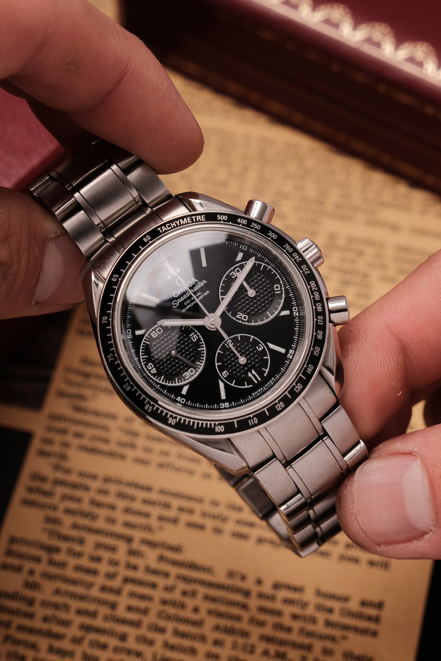 (Fullset) 2023 Omega Speedmaster Racing Co-Axial Chronograph 40mm Black Dial Ref.326.30.40.50.01.001