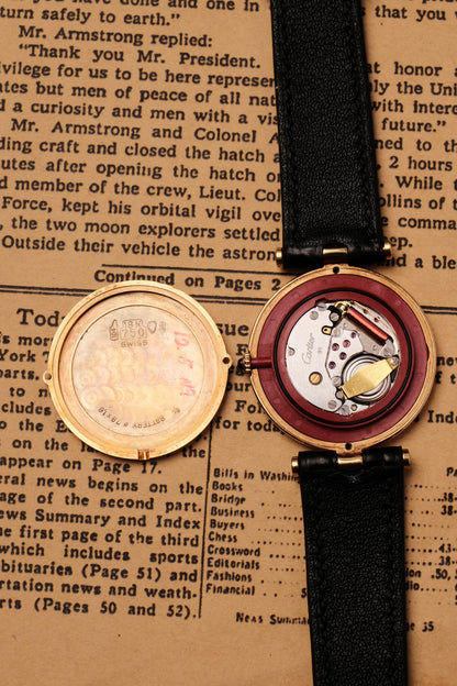 Cartier Vendome 881001 Paris Dial 18k Solid  Yellow Gold 30mm 1990s