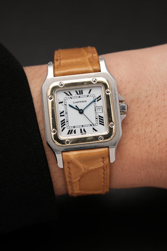 Cartier Santos Carree 2961 Large( 29x41mm)  White Romans Automatic 1980