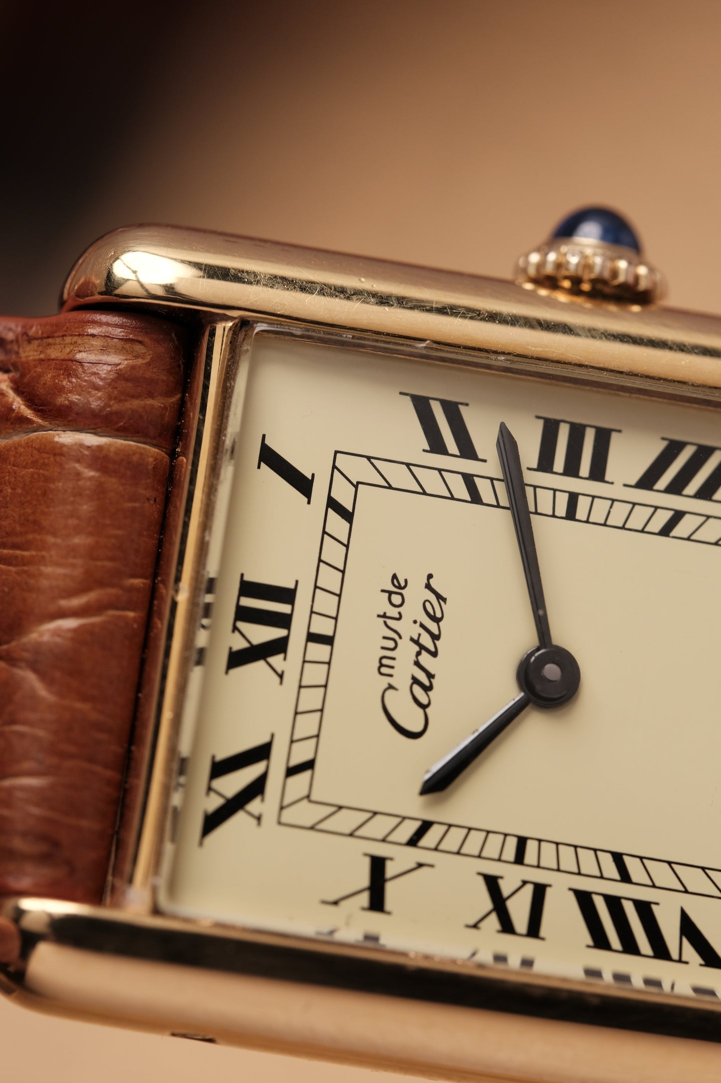 CARTIER MUST DE CARTIER TANK Hand Winding VERMEIL ROMAN DIAL REF. 6 219393