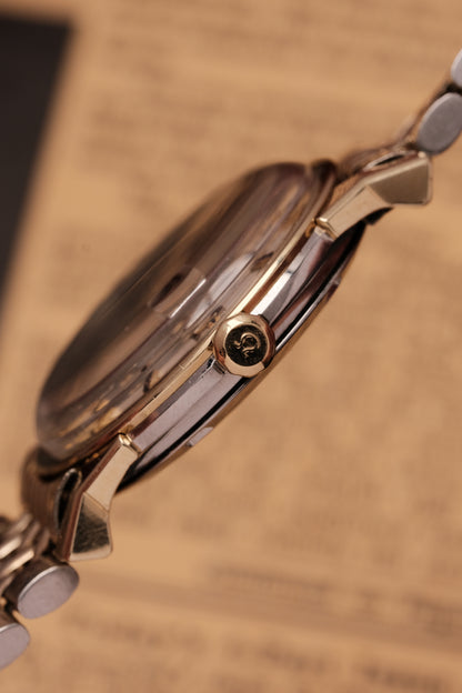 1962 OMEGA CONSTELLATION PIE PAN DOG LEG GOLD AUTOMATIC CHRONOMETER REF. 168.005