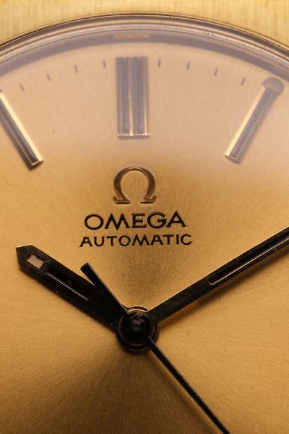 Vintage Omega Genève 166099 Gold Case Gold Bracelet Gold Dial