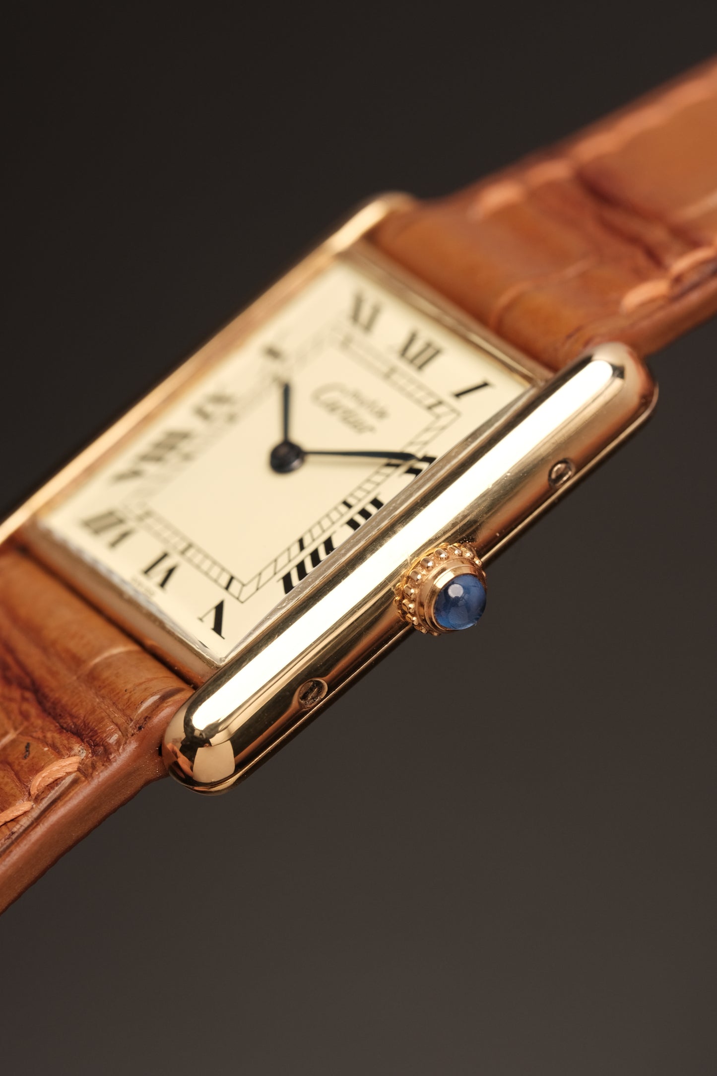 CARTIER MUST DE TANK VERMEIL (LM 23x31mm) ROMAN DIAL QUARTZ