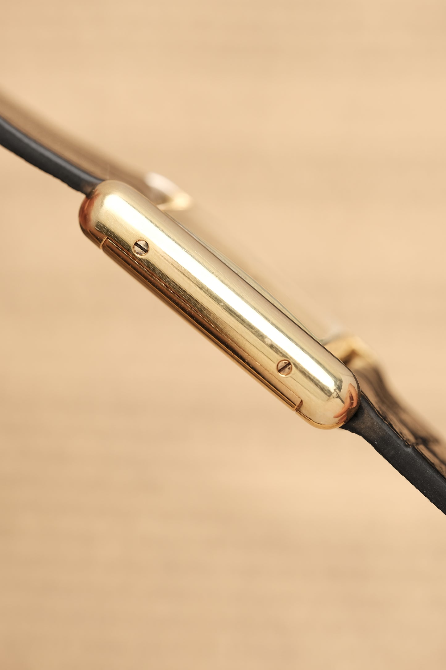 CARTIER MUST DE TANK VERMEIL (SM 20x28mm) BLACK DIAL HAND WINDING