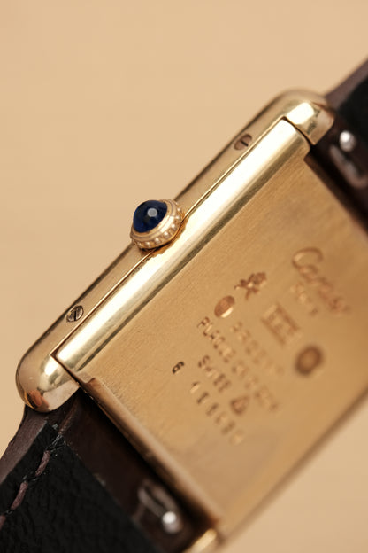 CARTIER MUST DE TANK VERMEIL (LM 23x31mm) ROMAN DIAL HAND WINDING