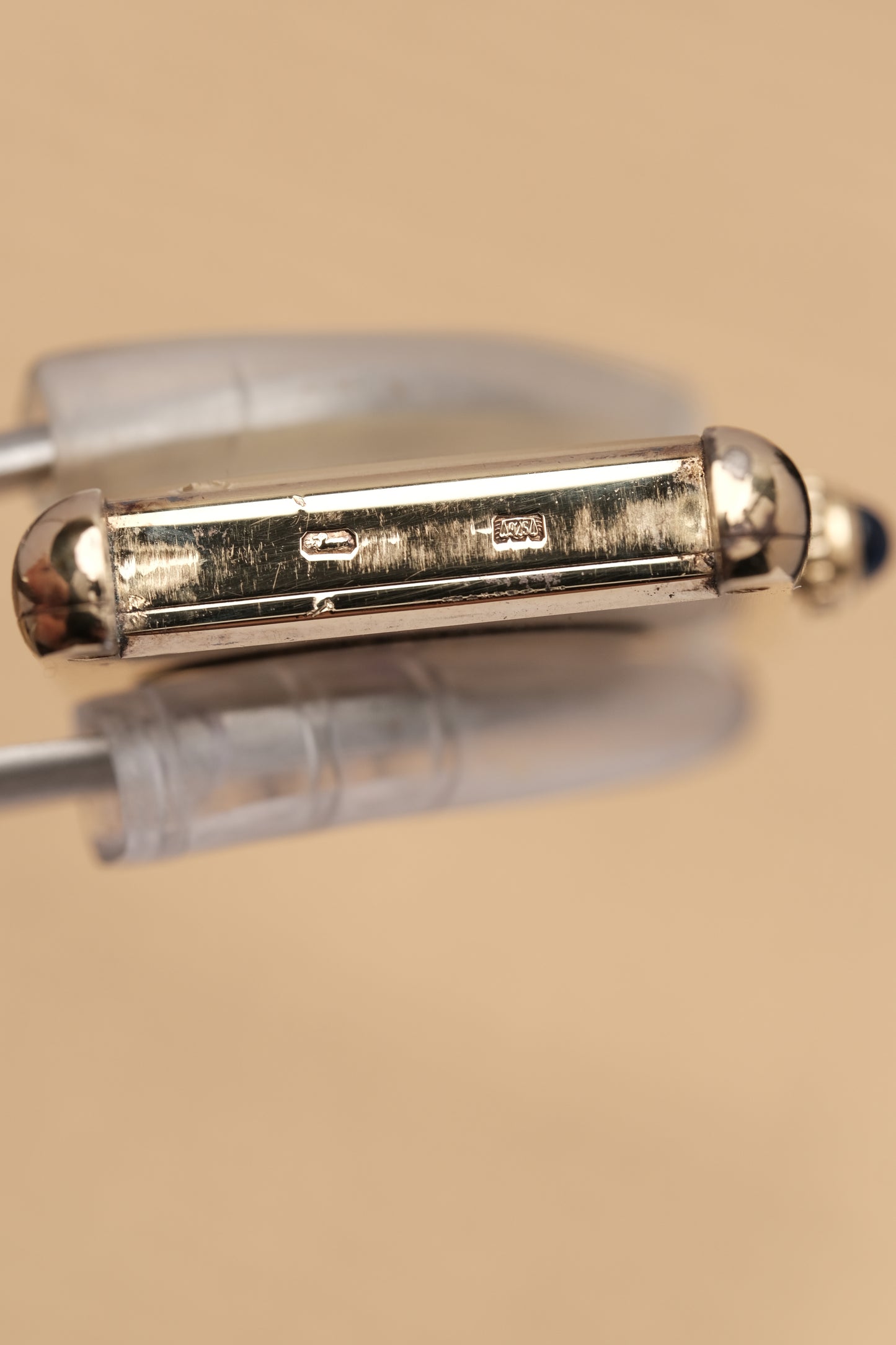 CARTIER MUST DE TANK VERMEIL (LM 23x31mm) ROMAN DIAL QUARTZ Ref.590005