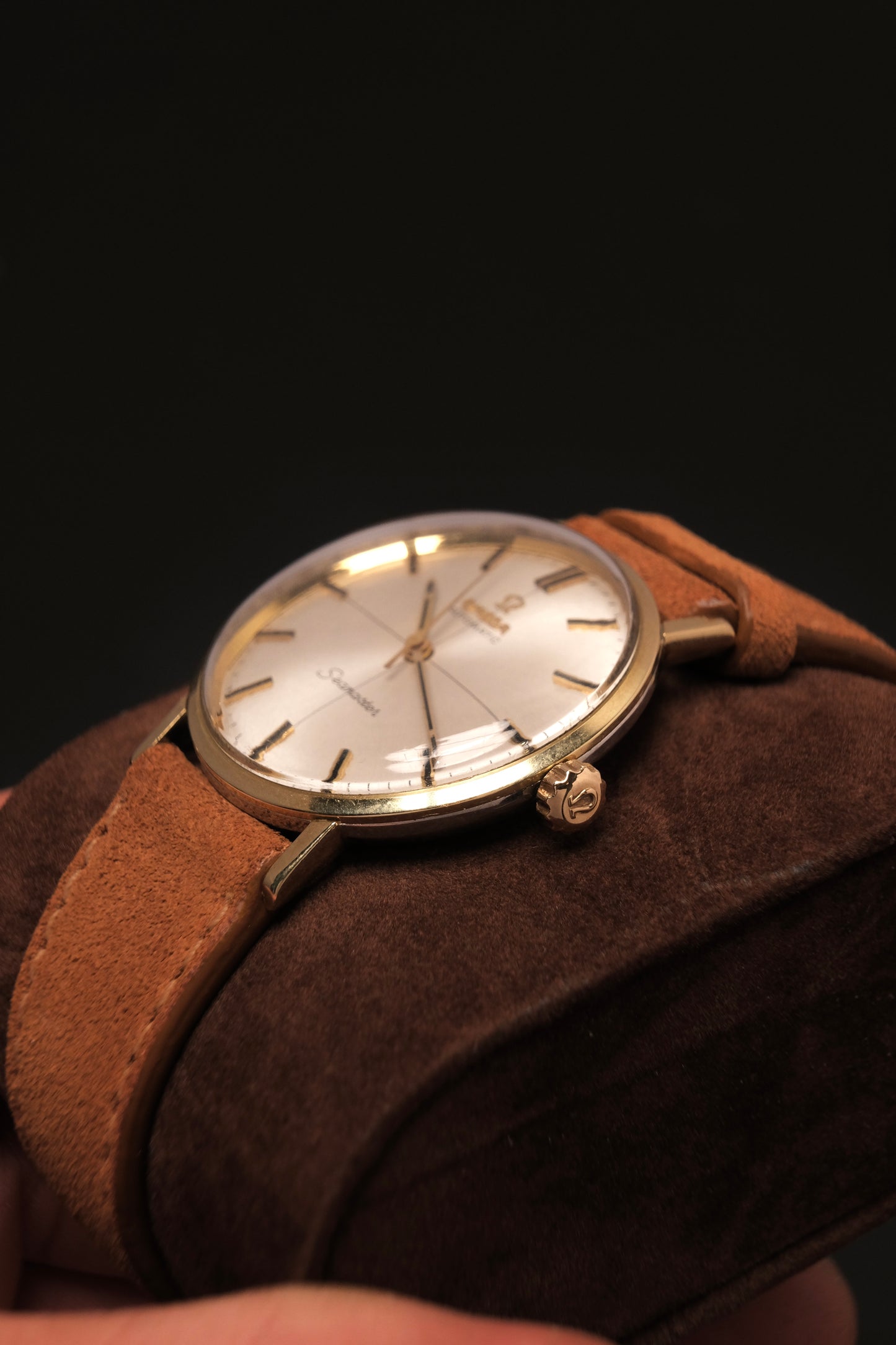 Omega Seamaster Automatic Crosshair Dial Gold Capped Ref 14765 62SC  C.552