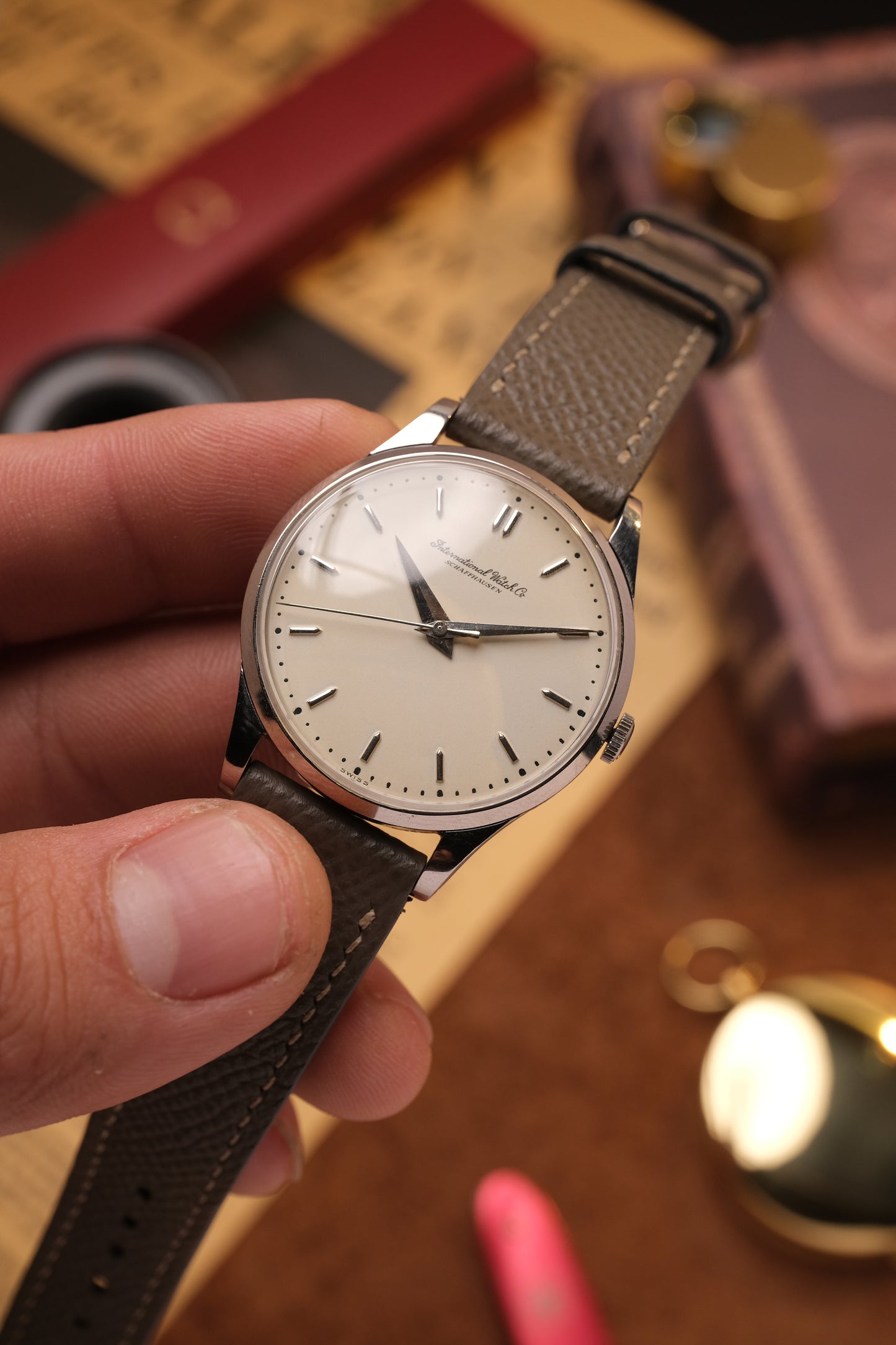 Calatrava IWC SCHAFFHAUSEN Cal.89 White Dial Hand Winding