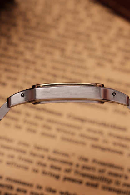Cartier Santos Galbée 1566 Gold/Steel White Dial 29x41mm Y2K