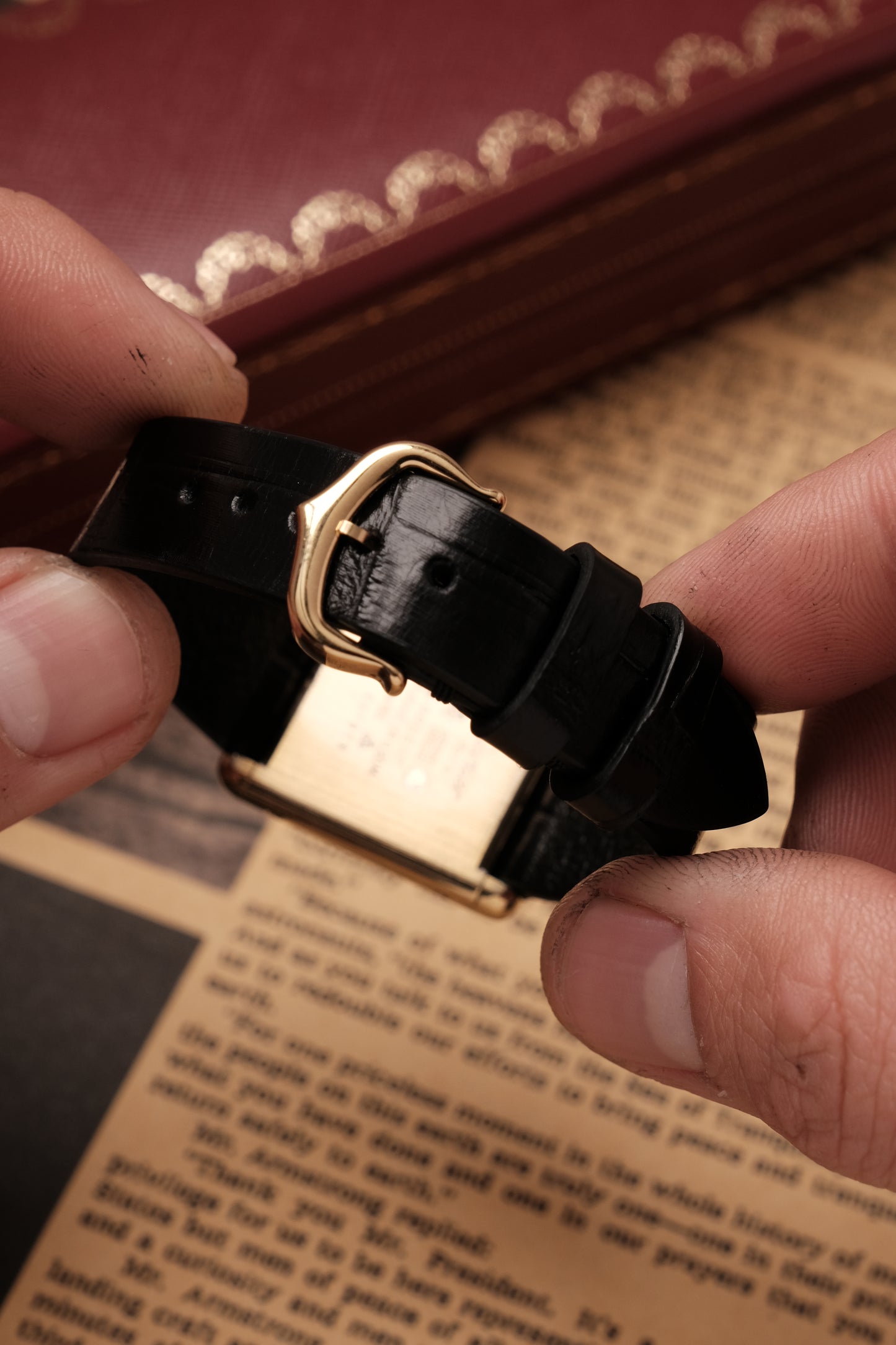 CARTIER MUST DE CARTIER TANK Hand Winding VERMEIL ROMAN DIAL REF. 6 097875