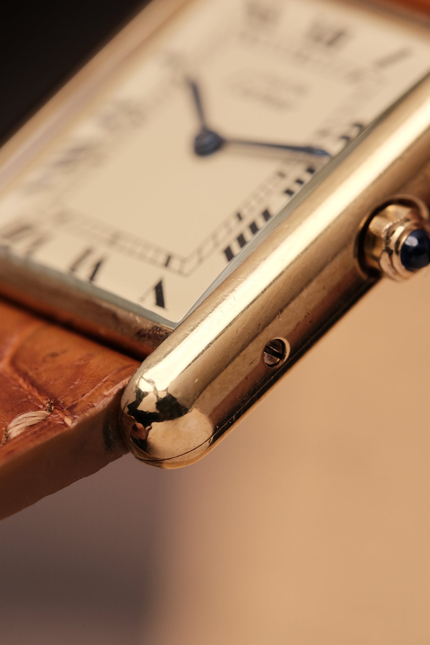 CARTIER MUST DE CARTIER TANK VERMEIL ROMAN DIAL REF. 64221