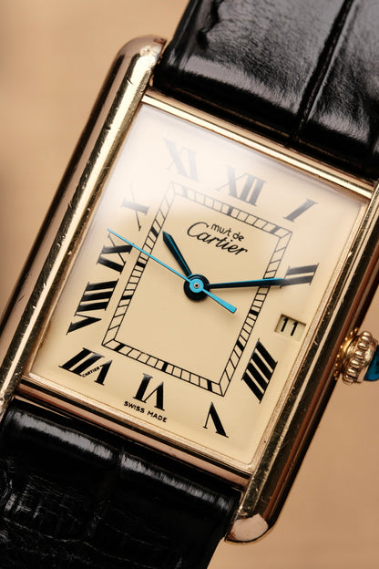 Vintage Cartier Must De Tank (XL 26x34mm) ROMAN DIAL QUARTZ Ref.2413