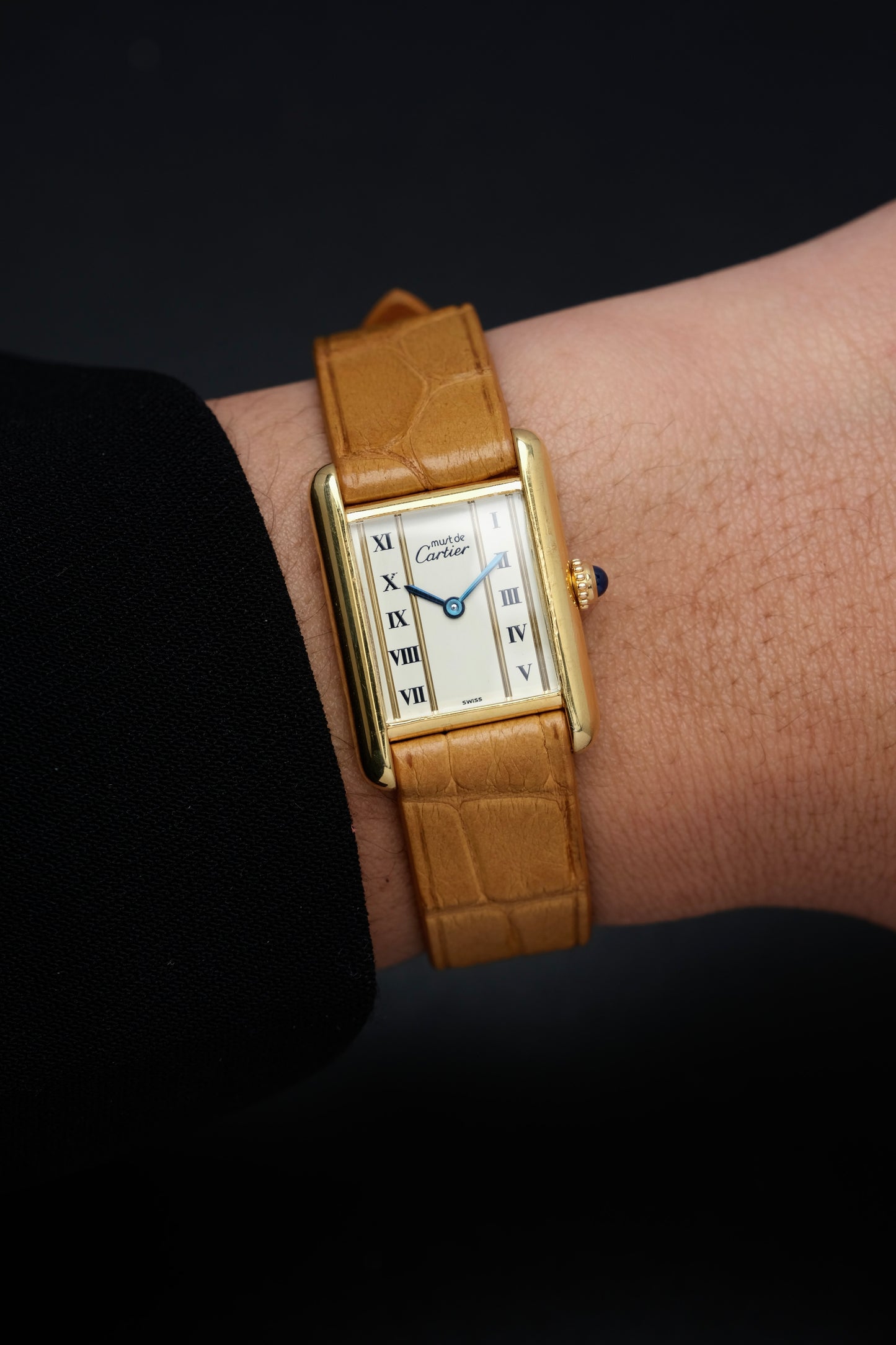 CARTIER MUST DE TANK VERMEIL (SM 20x28mm) COLUMN DIAL QUARTZ Ref.5057001