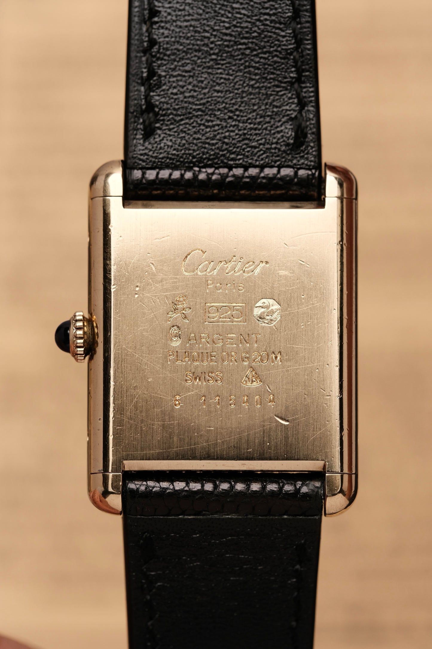 CARTIER MUST DE TANK VERMEIL (LM 23x31mm) ROMAN DIAL HAND WINDING 6115404