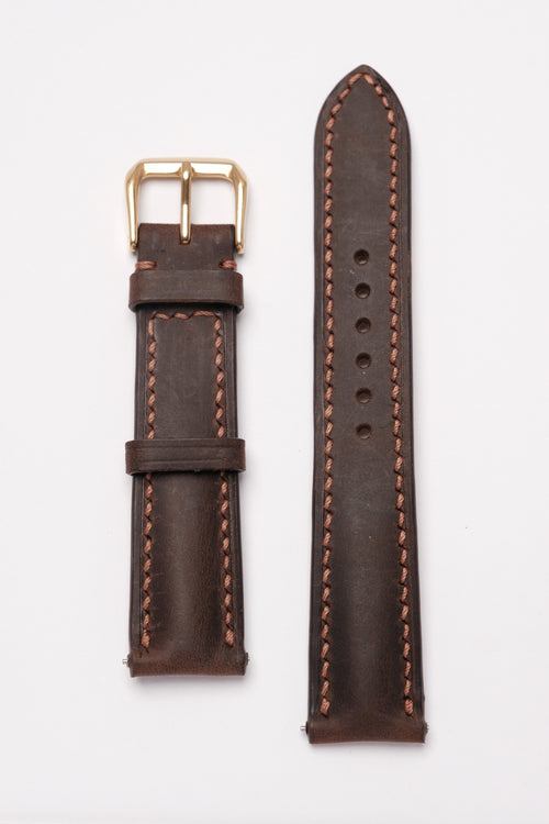 Coffee Bean Crazy Horse Leather Strap