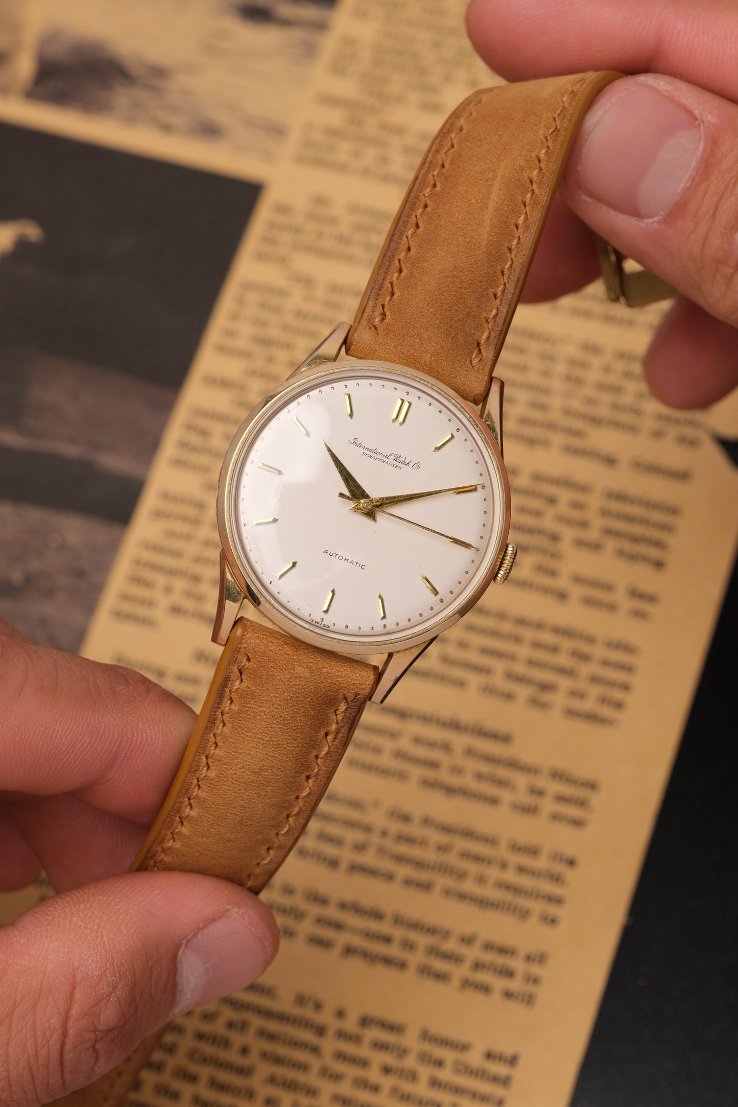 Calatrava IWC SCHAFFHAUSEN Cal.853 White Dial Automatic