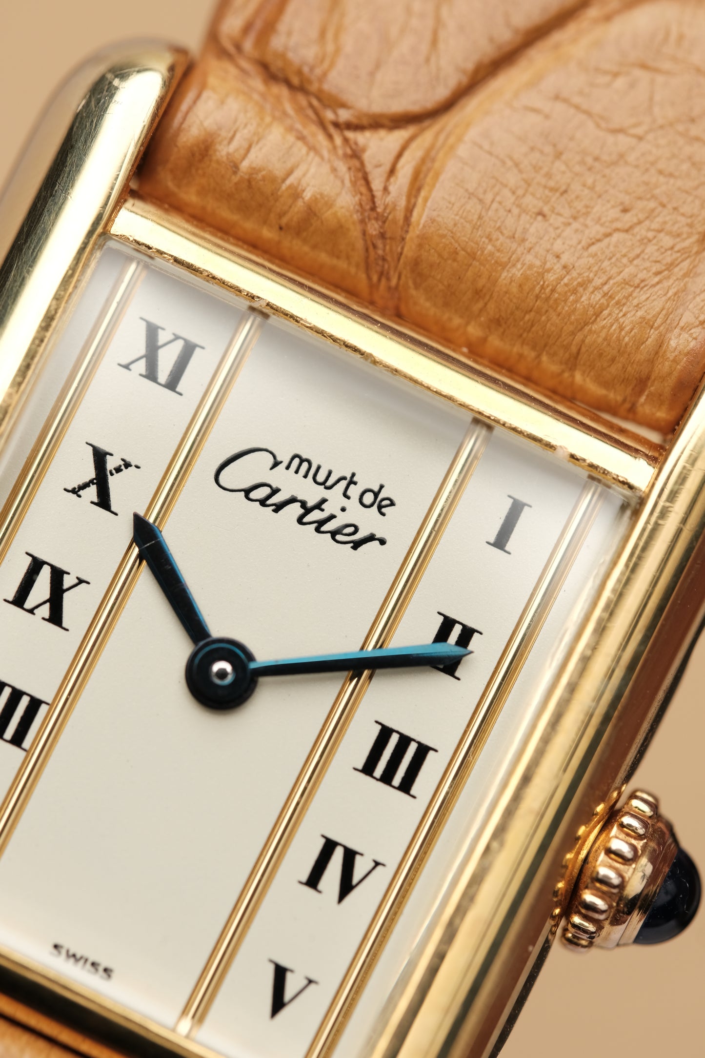 CARTIER MUST DE TANK VERMEIL (SM 20x28mm) COLUMN DIAL QUARTZ Ref.5057001