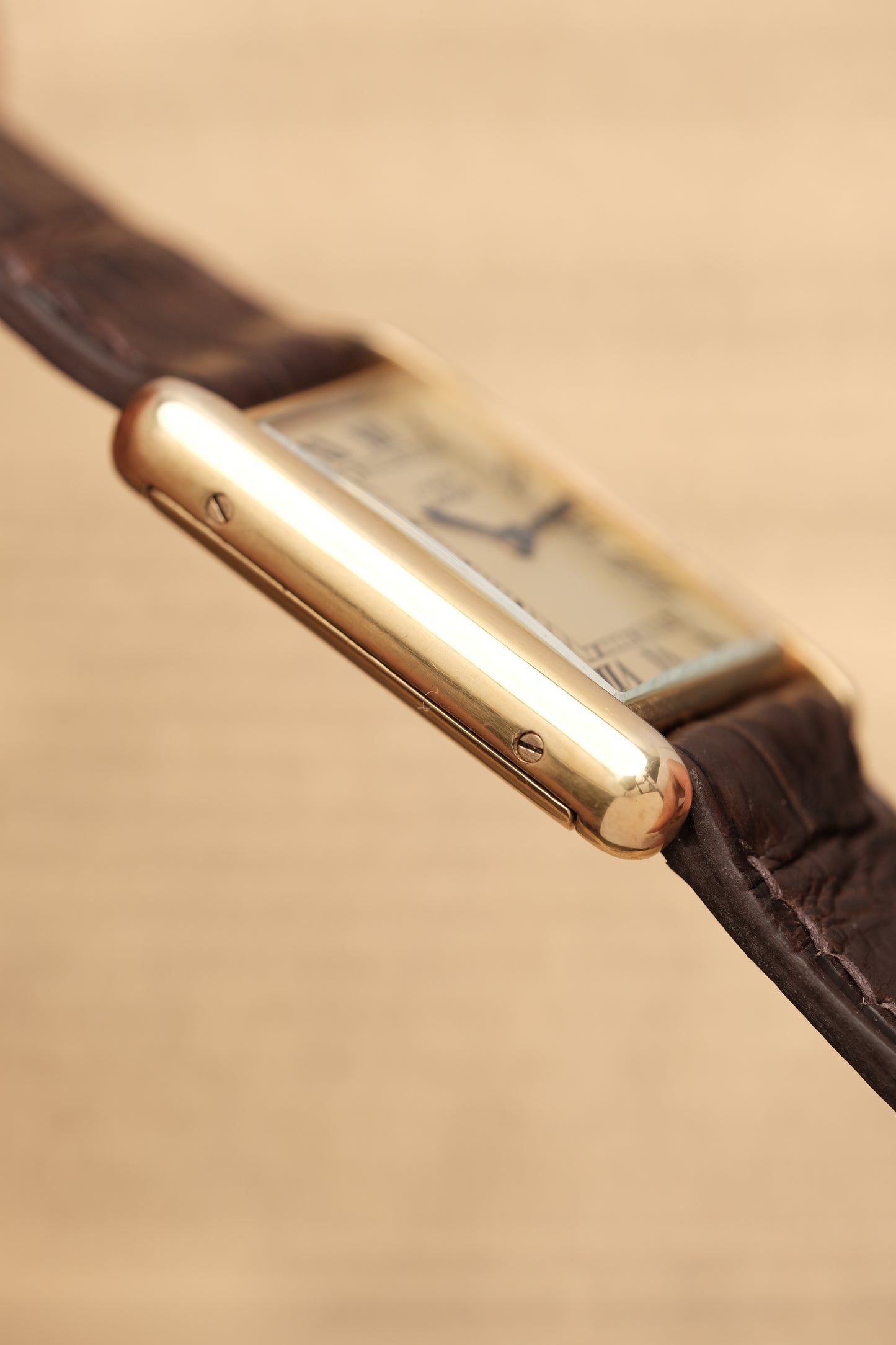 CARTIER MUST DE TANK VERMEIL (LM 23x31mm) ROMAN DIAL HAND WINDING