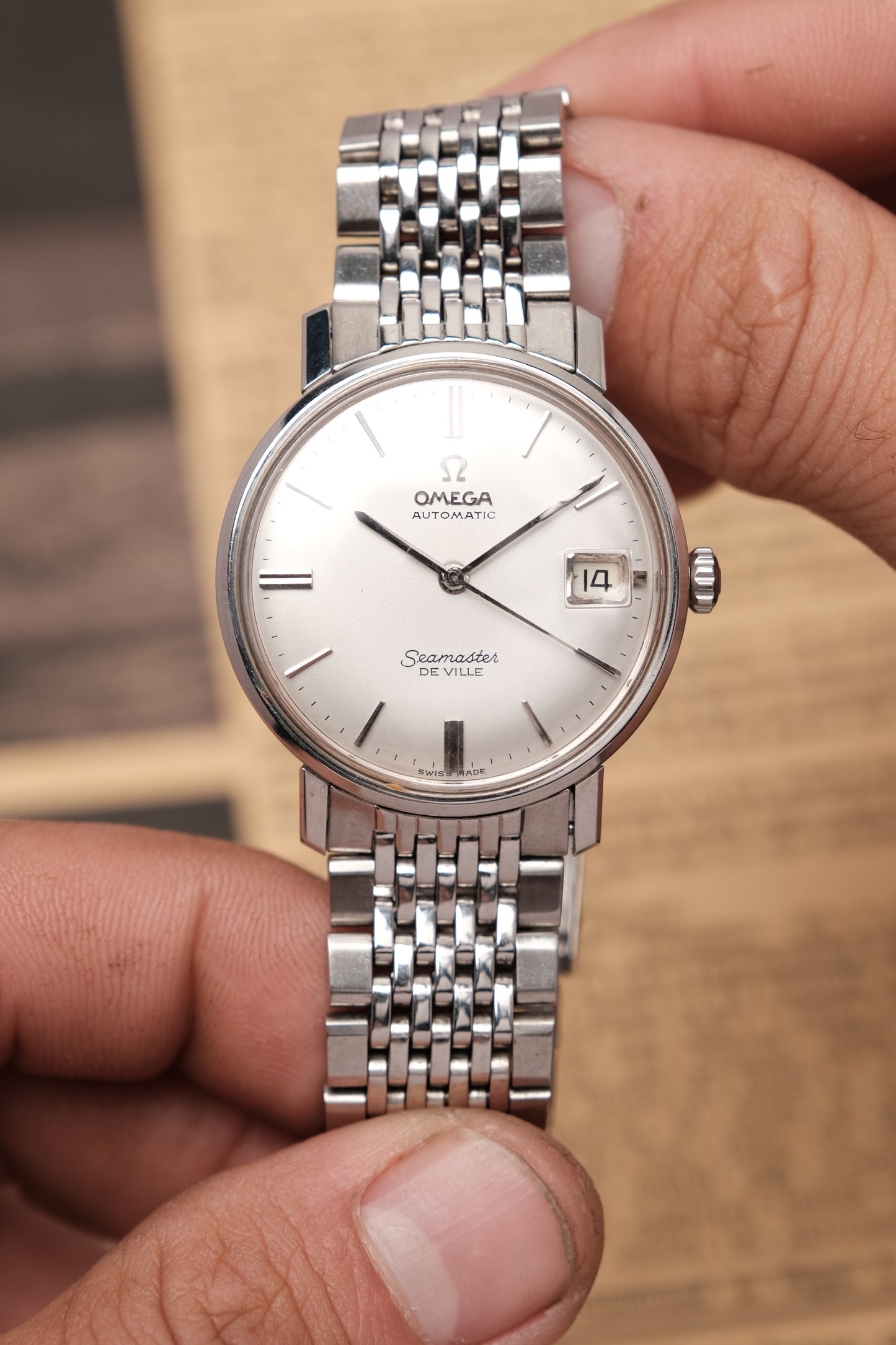 1966 Vintage Omega Seamaster De Ville Automatic White Dial 166.020