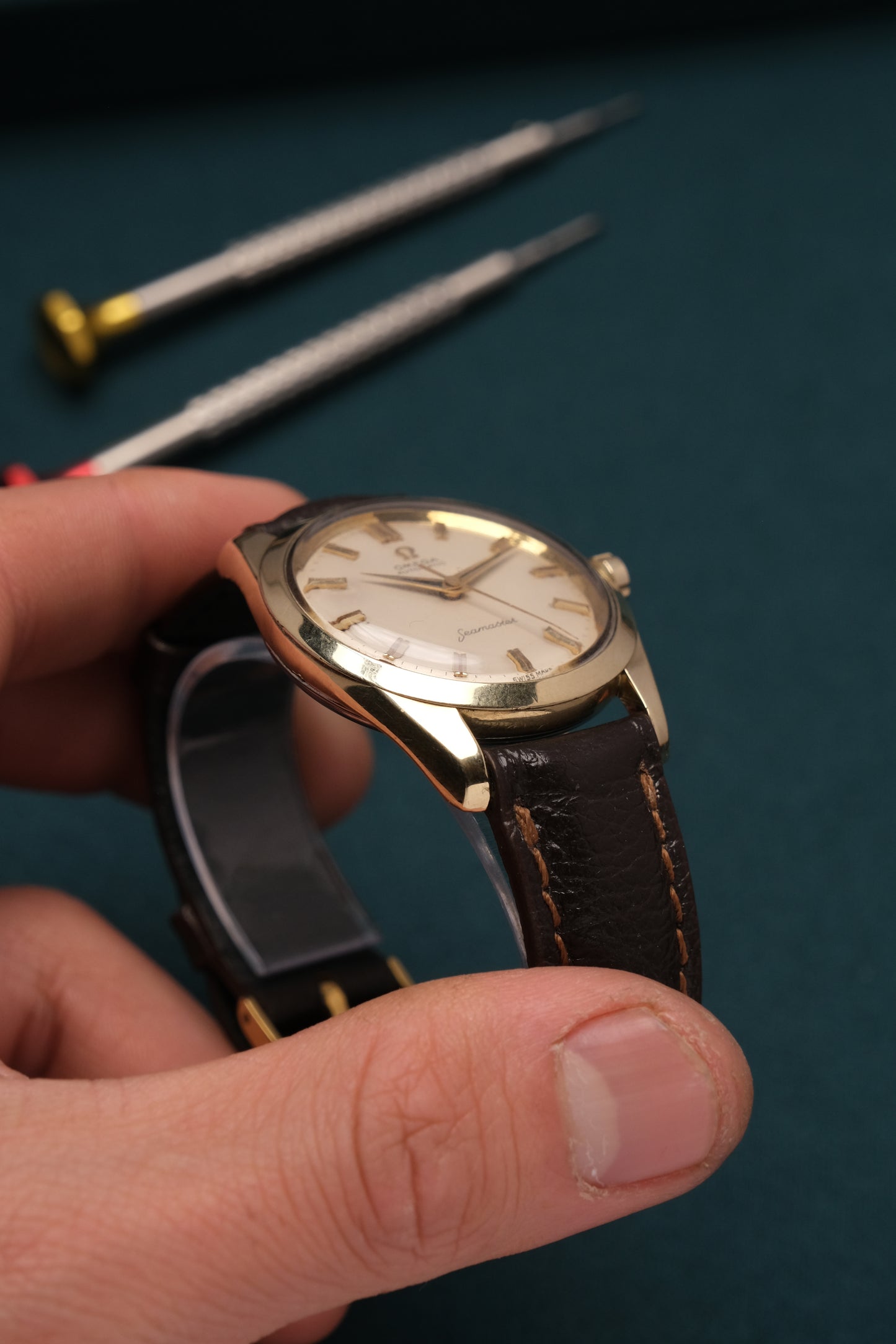 1958 Omega Seamaster Automatic 2975-5SC Caliber 501 Champagne Dial