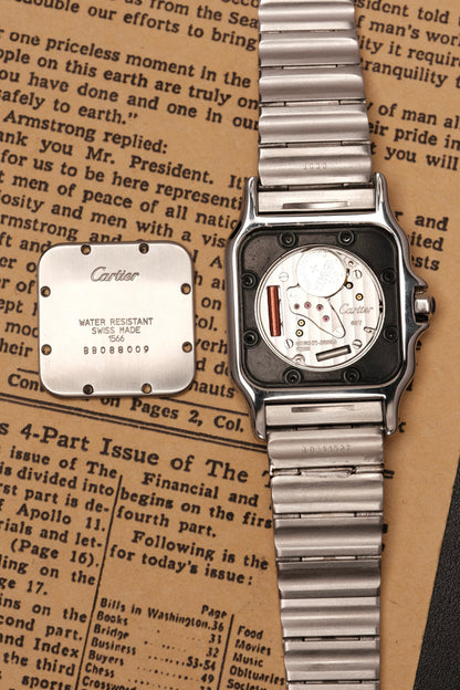 Cartier Santos Galbée 1566 Gold/Steel White Dial LM (29x41mm)